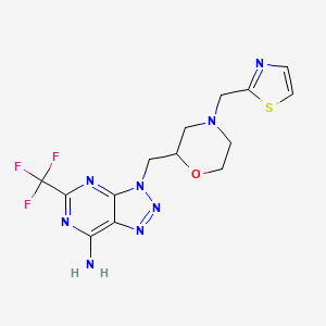 (R)-3-((4-(Thiazol-2-ylmethyl)morpholin-2-yl)methyl)-5-(trifluoromethyl)-3H-[1,2,3]triazolo[4,5-d]pyrimidin-7-amine