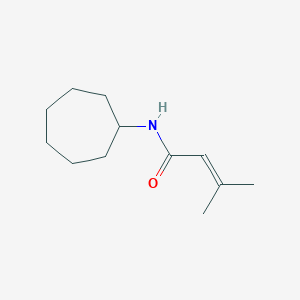 molecular formula C12H21NO B15505916 N-cycloheptyl-3-methylbut-2-enamide 