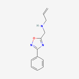 molecular formula C12H13N3O B15505930 N-((3-Phenyl-1,2,4-oxadiazol-5-yl)methyl)prop-2-en-1-amine 