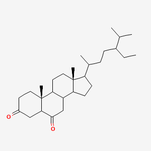 (5alpha)-Stigmastane-3,6-dione; (24R)-5alpha-Stigmastan-3,6-dione; (24R)-5alpha-Stigmastane-3,6-dione; 5alpha-Stigmast-3,6-dione