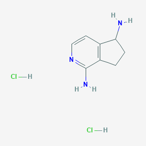 6,7-dihydro-5H-cyclopenta[c]pyridine-1,5-diamine;dihydrochloride