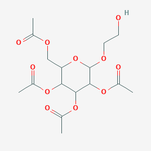 [3,4,5-Triacetyloxy-6-(2-hydroxyethoxy)oxan-2-yl]methyl acetate