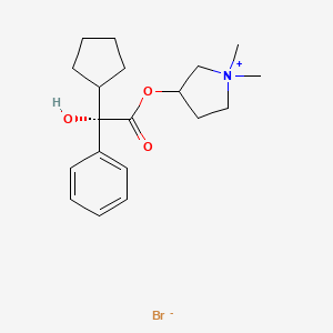 (R)-3-((S)-2-Cyclopentyl-2-hydroxy-2-phenylacetoxy)-1,1-dimethylpyrrolidin-1-ium bromide