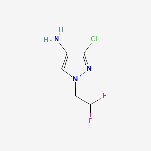 molecular formula C5H6ClF2N3 B15506048 3-Chloro-1-(2,2-difluoroethyl)pyrazol-4-amine 