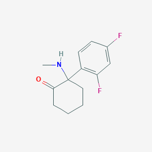 molecular formula C13H15F2NO B15506093 2-(2,4-Difluorophenyl)-2-(methylamino)cyclohexan-1-one 