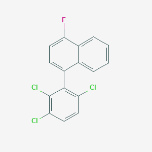 molecular formula C16H8Cl3F B15506123 1-Fluoro-4-(2,3,6-trichlorophenyl)naphthalene 