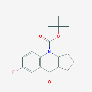 molecular formula C17H20FNO3 B15506147 tert-butyl 7-fluoro-9-oxo-2,3,3a,9a-tetrahydro-1H-cyclopenta[b]quinoline-4-carboxylate 