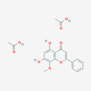 molecular formula C20H20O9 B15506148 Flavone, 5,7-dihydroxy-8-methoxy-, diacetate 