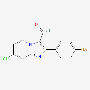 molecular formula C14H8BrClN2O B15506170 2-(4-Bromophenyl)-7-chloroimidazo[1,2-a]pyridine-3-carbaldehyde 