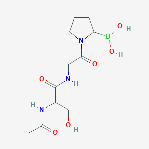 [1-[2-[(2-Acetamido-3-hydroxypropanoyl)amino]acetyl]pyrrolidin-2-yl]boronic acid