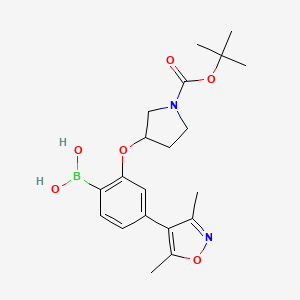 [4-(3,5-Dimethyl-1,2-oxazol-4-yl)-2-[1-[(2-methylpropan-2-yl)oxycarbonyl]pyrrolidin-3-yl]oxyphenyl]boronic acid