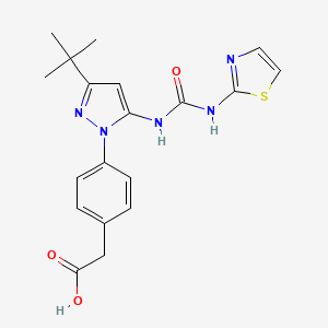 (4-{3-Tert-Butyl-5-[(1,3-Thiazol-2-Ylcarbamoyl)amino]-1h-Pyrazol-1-Yl}phenyl)acetic Acid