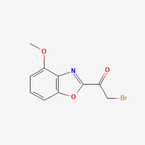 molecular formula C10H8BrNO3 B15506241 2-Bromo-1-(4-methoxy-1,3-benzoxazol-2-yl)ethanone 