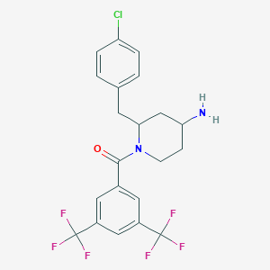 [4-Amino-2-[(4-chlorophenyl)methyl]piperidin-1-yl]-[3,5-bis(trifluoromethyl)phenyl]methanone