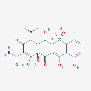 molecular formula C22H24N2O9 B15506341 (6S,12aR)-4-(dimethylamino)-1,5,6,10,11,12a-hexahydroxy-6-methyl-3,12-dioxo-4,4a,5,5a-tetrahydrotetracene-2-carboxamide 