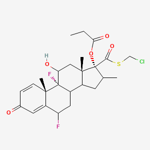 [(9R,10S,13S,17R)-17-(chloromethylsulfanylcarbonyl)-6,9-difluoro-11-hydroxy-10,13,16-trimethyl-3-oxo-6,7,8,11,12,14,15,16-octahydrocyclopenta[a]phenanthren-17-yl] propanoate