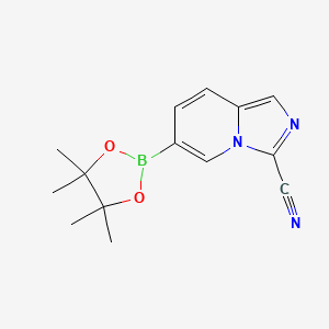 6-(4,4,5,5-Tetramethyl-1,3,2-dioxaborolan-2-yl)imidazo[1,5-a]pyridine-3-carbonitrile