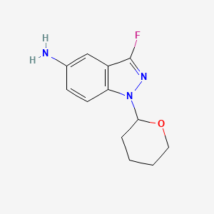 molecular formula C12H14FN3O B15506394 3-Fluoro-1-(tetrahydro-2H-pyran-2-yl)-1H-indazol-5-amine 