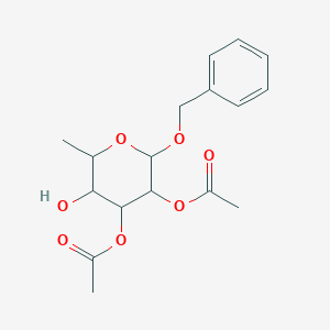 molecular formula C17H22O7 B15506405 (5-Acetyloxy-3-hydroxy-2-methyl-6-phenylmethoxyoxan-4-yl) acetate 