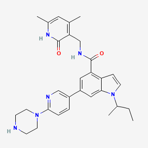 molecular formula C30H36N6O2 B15506423 yl)pyridin-3-yl]-1H-indole-4-carboxamide 