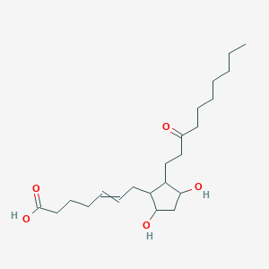 molecular formula C22H38O5 B15506463 7-[3,5-Dihydroxy-2-(3-oxodecyl)cyclopentyl]hept-5-enoic acid 