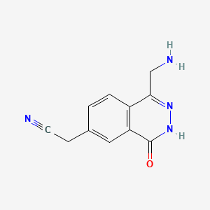 2-(1-(Aminomethyl)-4-oxo-3,4-dihydrophthalazin-6-yl)acetonitrile