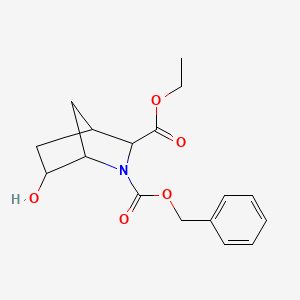 molecular formula C17H21NO5 B15506484 2-Benzyl 3-ethyl (1S,3S,4R,6S)-6-hydroxy-2-azabicyclo[2.2.1]heptane-2,3-dicarboxylate 