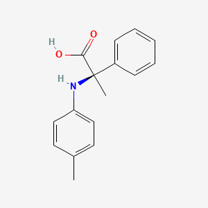 molecular formula C16H17NO2 B15506516 (2R)-2-(4-methylanilino)-2-phenylpropanoic acid 