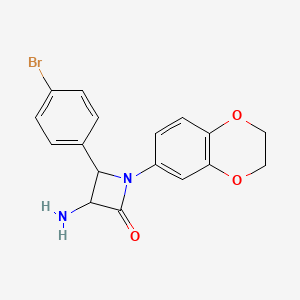 3-Amino-4-(4-bromophenyl)-1-(2,3-dihydrobenzo[b][1,4]dioxin-6-yl)azetidin-2-one