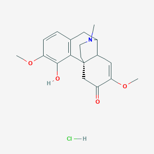 (1R)-3-hydroxy-4,12-dimethoxy-17-methyl-17-azatetracyclo[7.5.3.01,10.02,7]heptadeca-2(7),3,5,11-tetraen-13-one;hydrochloride