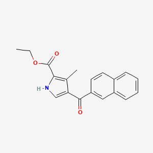 molecular formula C19H17NO3 B15506623 Ethyl 4-(2-naphthoyl)-3-methyl-1H-pyrrole-2-carboxylate 