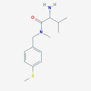 2-amino-N,3-dimethyl-N-[(4-methylsulfanylphenyl)methyl]butanamide