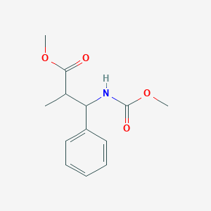 molecular formula C13H17NO4 B15506680 Methyl 3-(methoxycarbonylamino)-2-methyl-3-phenylpropanoate 