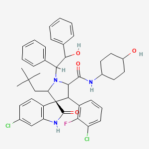 (2'R,3S,4'S,5'R)-6-Chloro-4'-(3-chloro-2-fluorophenyl)-2'-(2,2-dimethylpropyl)-1,2-dihydro-N-(trans-4-hydroxycyclohexyl)-1'-[(1R,2S)-2-hydroxy-1,2-diphenylethyl]-2-oxospiro[3H-indole-3,3'-pyrrolidine]-5'-carboxamide