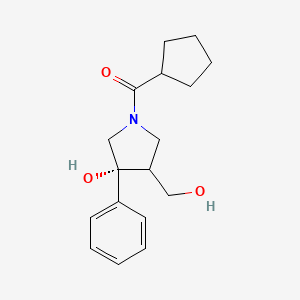 Cyclopentyl((3r,4r)-3-hydroxy-4-(hydroxymethyl)-3-phenylpyrrolidin-1-yl)methanone