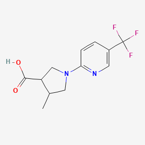 molecular formula C12H13F3N2O2 B15506703 4-Methyl-1-(5-trifluoromethyl-pyridin-2-YL)-pyrrolidine-3-carboxylic acid 