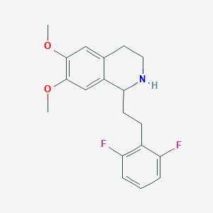 molecular formula C19H21F2NO2 B15506754 1-[2-(2,6-Difluoro-phenyl)-ethyl]-6,7-dimethoxy-1,2,3,4-tetrahydro-isoquinoline 