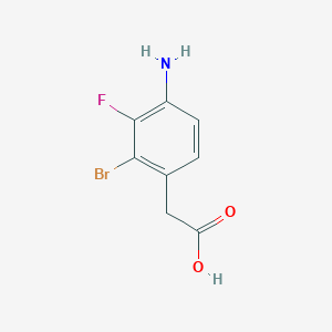 molecular formula C8H7BrFNO2 B15506772 2-(4-Amino-2-bromo-3-fluorophenyl)acetic acid 