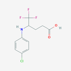 4-[(4-Chlorophenyl)amino]-5,5,5-trifluoropentanoic acid