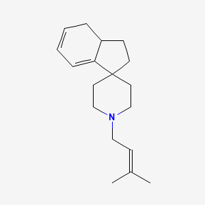 molecular formula C18H27N B15506794 3,4-Dihydro-1'-(3-methylbut-2-enyl)spiro(1H-indene-1,4'-piperidine) 