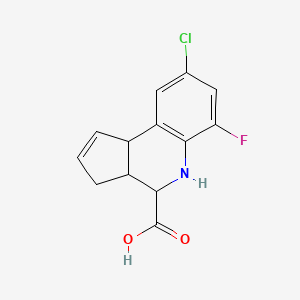 molecular formula C13H11ClFNO2 B15506830 8-chloro-6-fluoro-3a,4,5,9b-tetrahydro-3H-cyclopenta[c]quinoline-4-carboxylic acid 