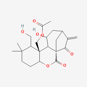 [(1S,9R)-11-hydroxy-8-(hydroxymethyl)-7,7-dimethyl-14-methylidene-2,15-dioxo-3-oxatetracyclo[11.2.1.01,10.04,9]hexadecan-9-yl]methyl acetate