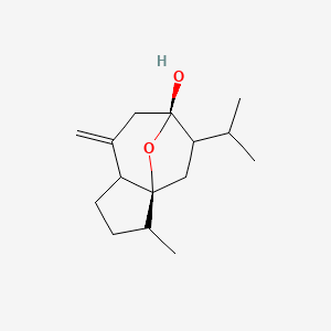 molecular formula C15H24O2 B15506877 (1S,8R)-2-methyl-6-methylidene-9-propan-2-yl-11-oxatricyclo[6.2.1.01,5]undecan-8-ol 