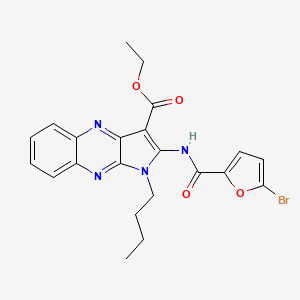 molecular formula C22H21BrN4O4 B15506922 2-[(5-Bromo-furan-2-carbonyl)-amino]-1-butyl-1H-pyrrolo[2,3-b]quinoxaline-3-carboxylic acid ethyl ester 