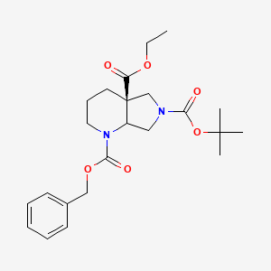 molecular formula C23H32N2O6 B15506923 1-O-benzyl 6-O-tert-butyl 4a-O-ethyl (4aS)-2,3,4,5,7,7a-hexahydropyrrolo[3,4-b]pyridine-1,4a,6-tricarboxylate 