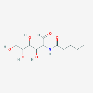 molecular formula C11H21NO6 B15506934 N-(3,4,5,6-tetrahydroxy-1-oxohexan-2-yl)pentanamide 