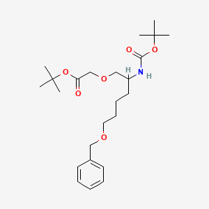 molecular formula C24H39NO6 B15506935 Tert-butyl 2-[2-[(2-methylpropan-2-yl)oxycarbonylamino]-6-phenylmethoxyhexoxy]acetate 