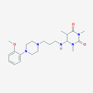 6-[3-[4-(2-Methoxyphenyl)piperazin-1-yl]propylamino]-1,3,5-trimethyl-1,3-diazinane-2,4-dione