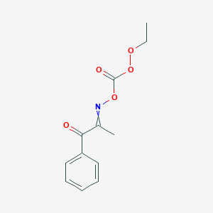 molecular formula C12H13NO5 B15507022 (E)-2-((((ethylperoxy)carbonyl)oxy)imino)-1-phenylpropan-1-one 