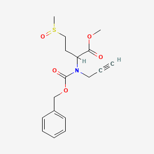 Methyl (2S)-2-(((benzyloxy)carbonyl)(prop-2-yn-1-yl)amino)-4-(methylsulfinyl)butanoate